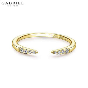 14KY 0.05ctw Natural Diamond Ring 1.8mm