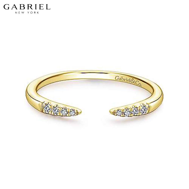 14KY 0.05ctw Natural Diamond Ring 1.8mm