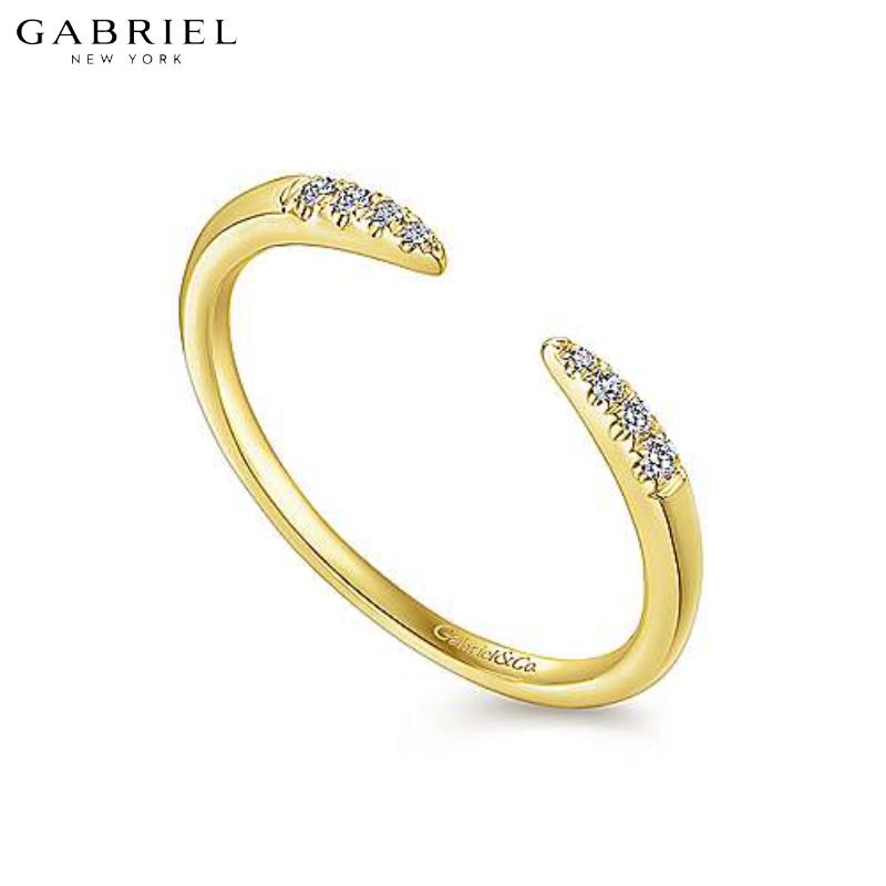 14KY 0.05ctw Natural Diamond Ring 1.8mm