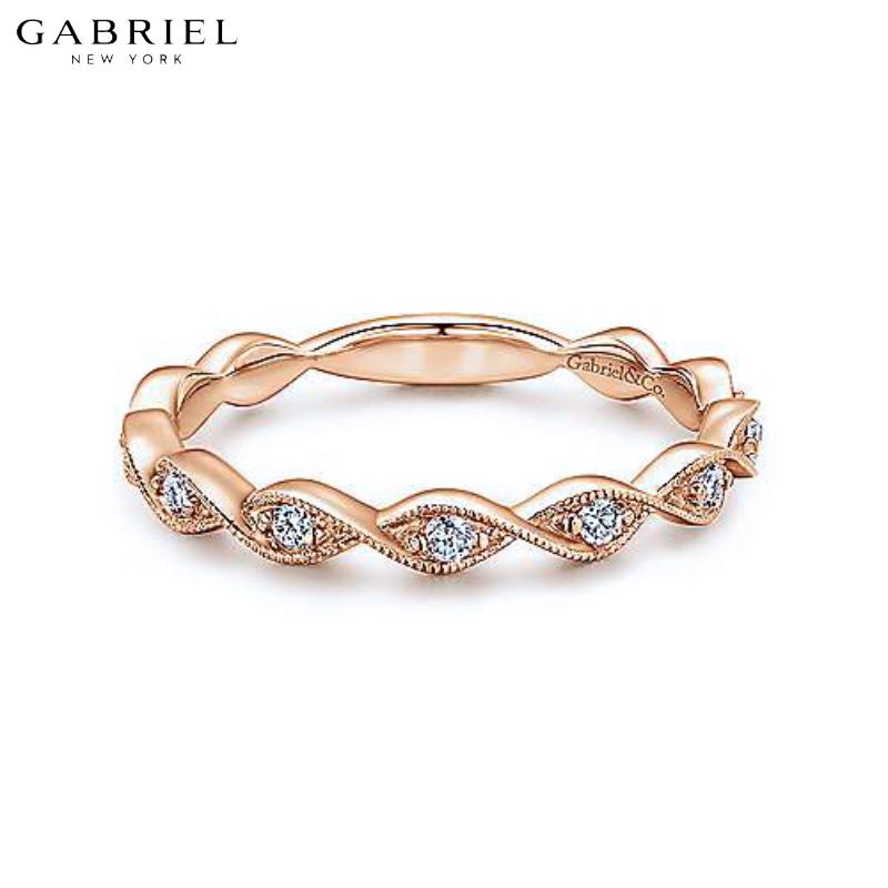 14KR 0.15ctw Natural Diamond Ring 2.5mm