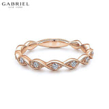 14KR 0.15ctw Natural Diamond Ring 2.5mm