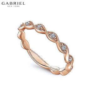 14KR 0.15ctw Natural Diamond Ring 2.5mm