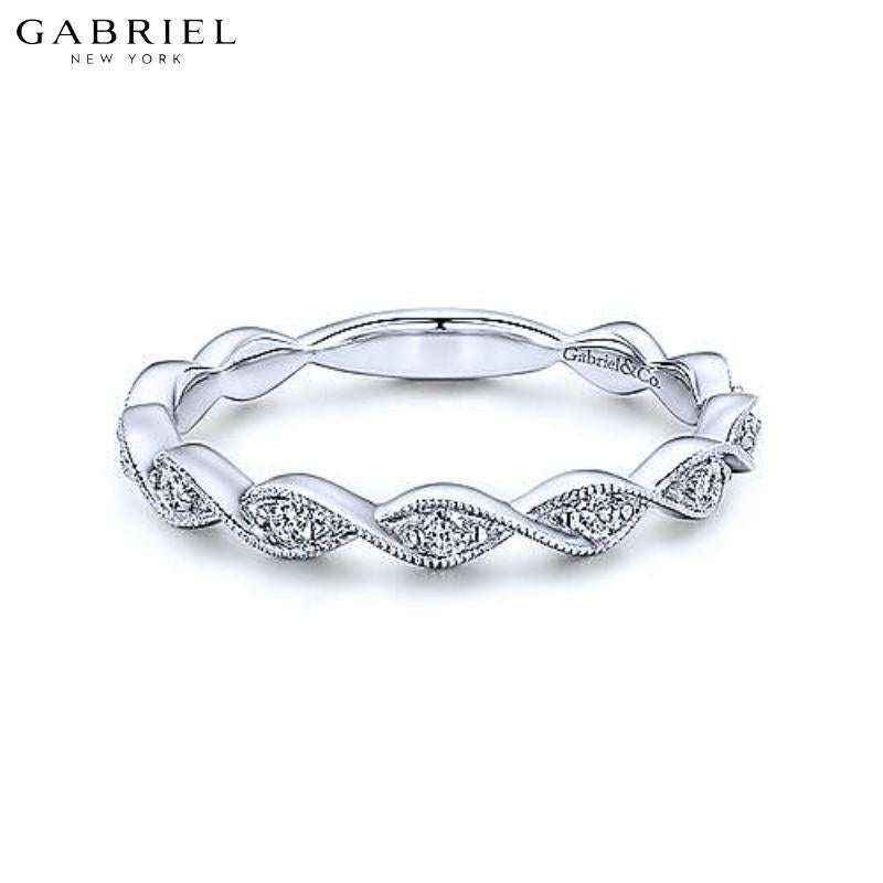 14KRW 0.15ctw Natural Diamond Ring 2.5mm