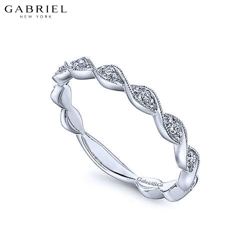 14KRW 0.15ctw Natural Diamond Ring 2.5mm