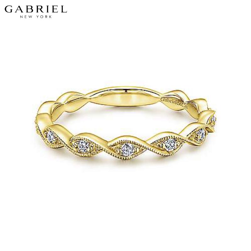 14KY 0.15ctw Natural Diamond Ring 2.5mm