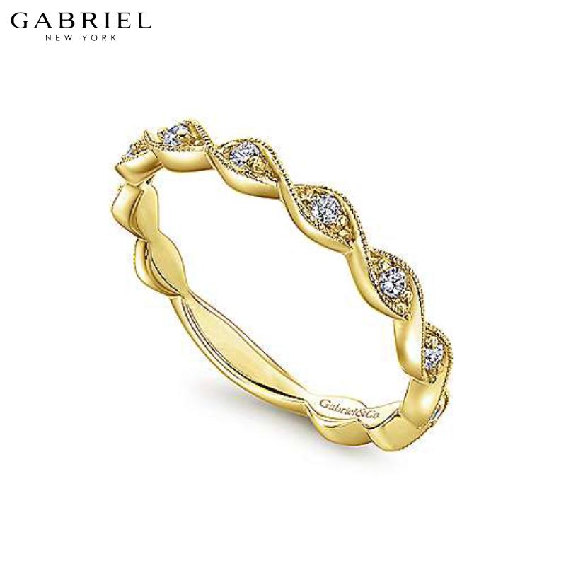 14KY 0.15ctw Natural Diamond Ring 2.5mm