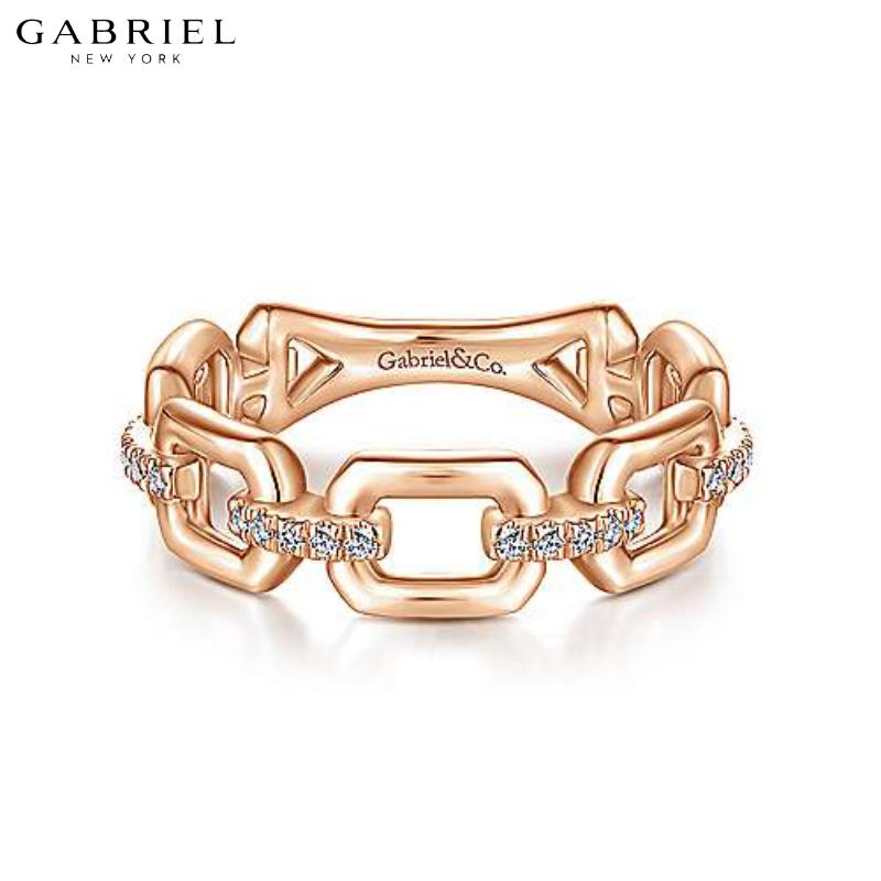 14KR 0.10ctw Natural Diamond Ring 5.8mm