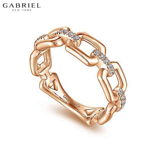 14KR 0.10ctw Natural Diamond Ring 5.8mm