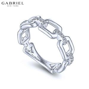 14KW 0.10ctw Natural Diamond Ring 5.8mm