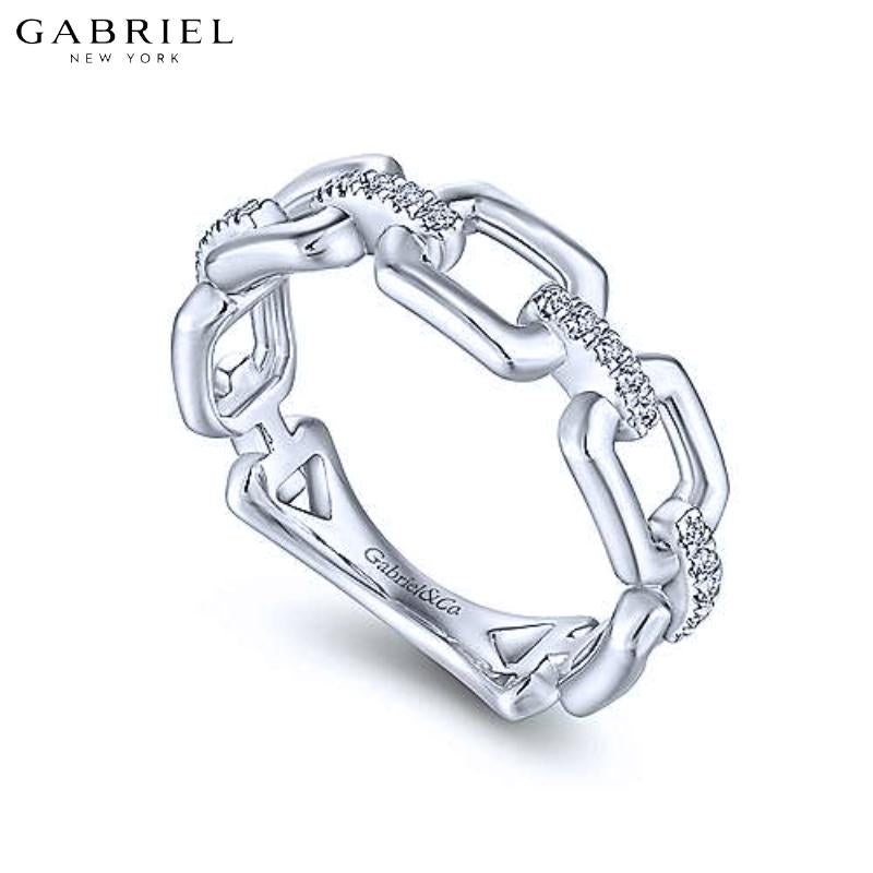 14KW 0.10ctw Natural Diamond Ring 5.8mm