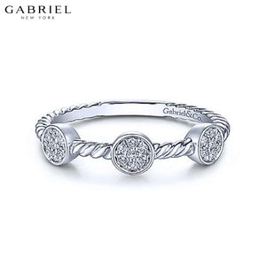 14KW 0.11ctw Natural Diamond Ring 4.3mm