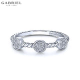 14KW 0.11ctw Natural Diamond Ring 4.3mm