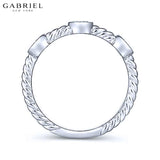 14KW 0.11ctw Natural Diamond Ring 4.3mm