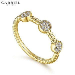 14KY 0.11ctw Natural Diamond Ring 4.3mm