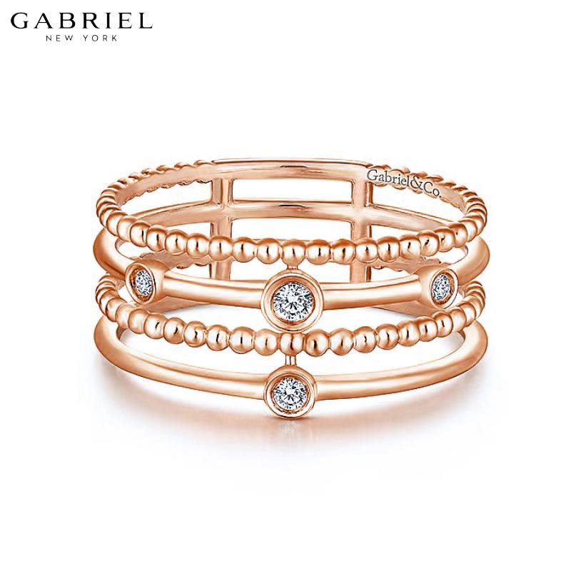 14KR 0.05ctw Natural Diamond Ring