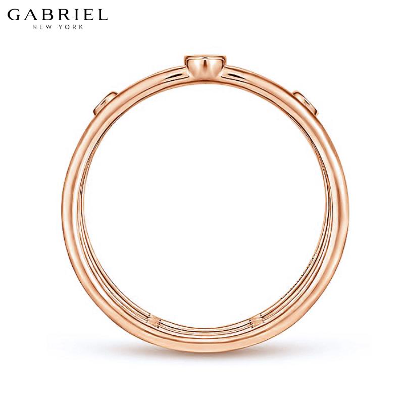 14KR 0.05ctw Natural Diamond Ring