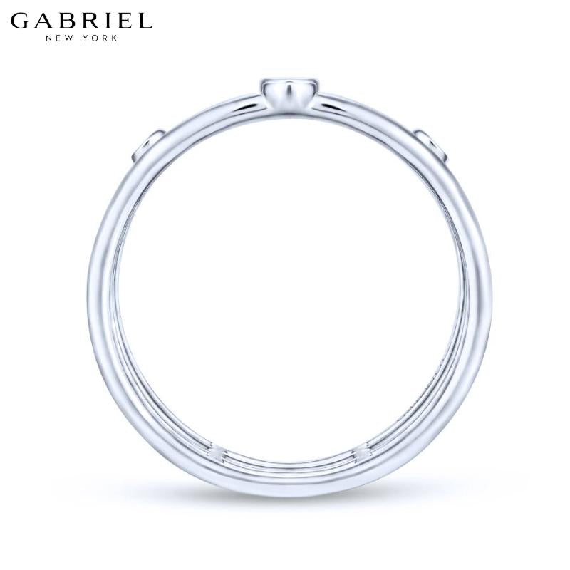 14KW 0.05ctw Natural Diamond Ring