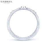 14KW 0.05ctw Natural Diamond Ring