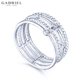 14KW 0.05ctw Natural Diamond Ring
