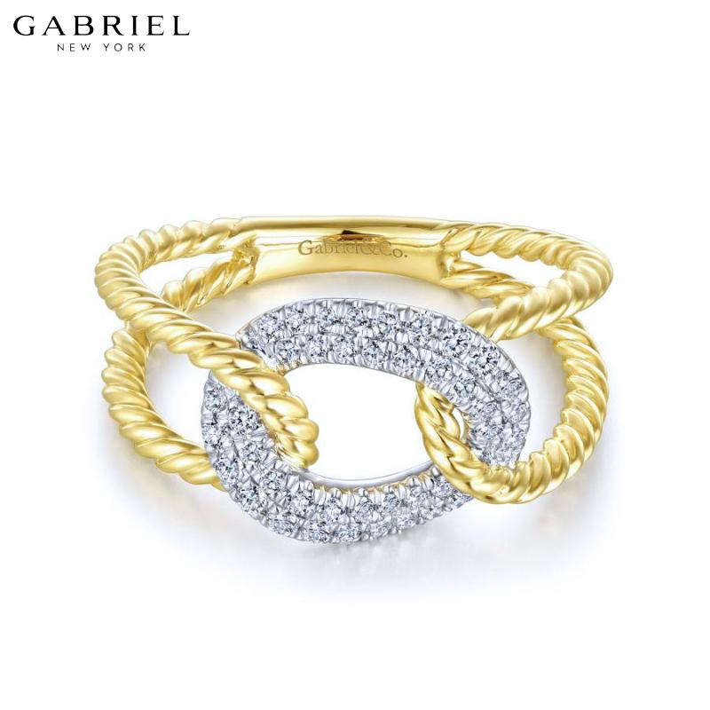 14KYW 0.25ctw Natural Diamond Ring