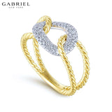 14KYW 0.25ctw Natural Diamond Ring