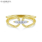 14KY 0.04ctw Natural Diamond Ring