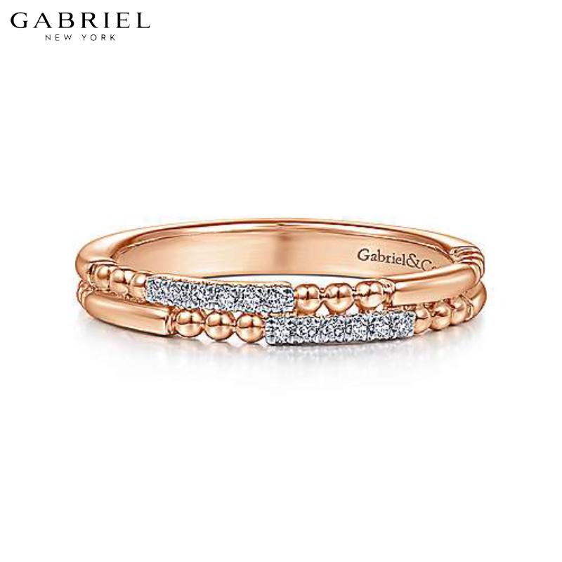 14KR 0.08ctw Natural Diamond Ring 2.8mm