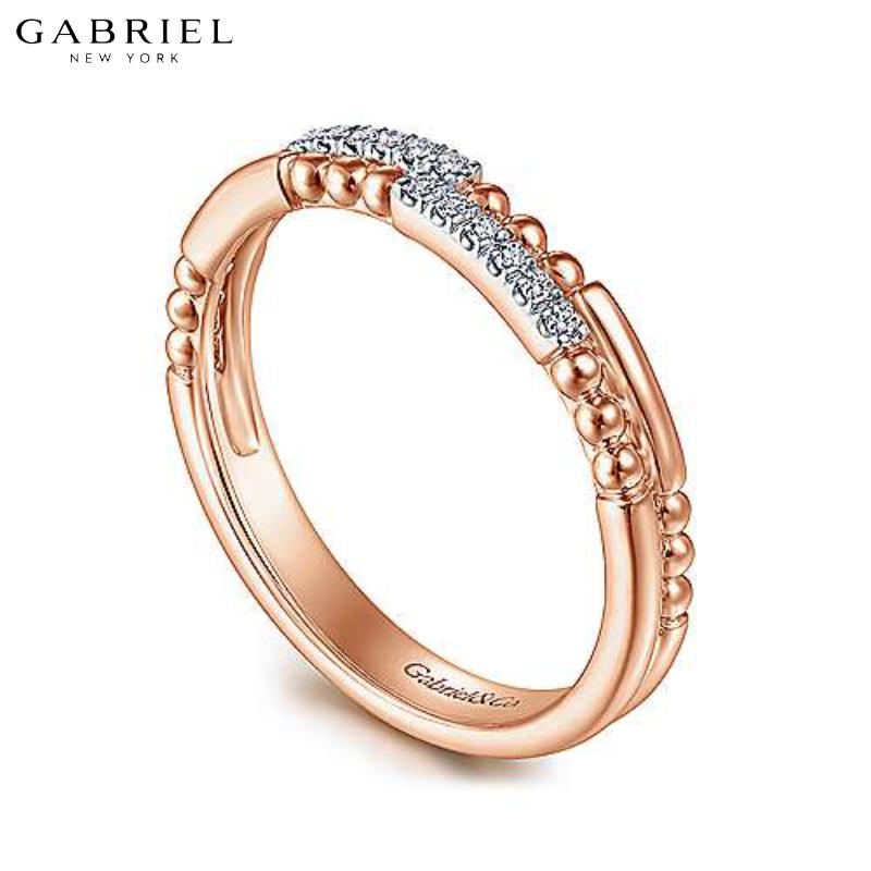 14KR 0.08ctw Natural Diamond Ring 2.8mm