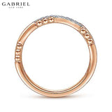 14KR 0.08ctw Natural Diamond Ring 2.8mm
