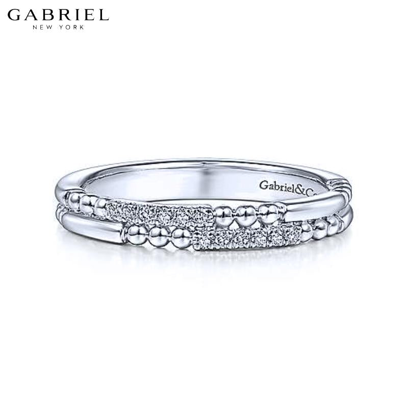 14KW 0.08ctw Natural Diamond Ring 2.8mm