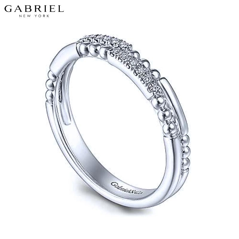 14KW 0.08ctw Natural Diamond Ring 2.8mm