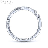 14KW 0.08ctw Natural Diamond Ring 2.8mm