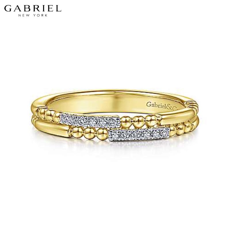 14KY 0.08ctw Natural Diamond Ring 2.8mm