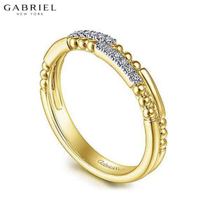 14KY 0.08ctw Natural Diamond Ring 2.8mm