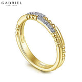 14KY 0.08ctw Natural Diamond Ring 2.8mm