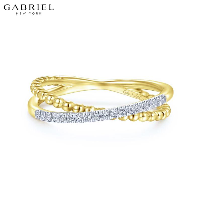 14KY 0.08ctw Natural Diamond Ring