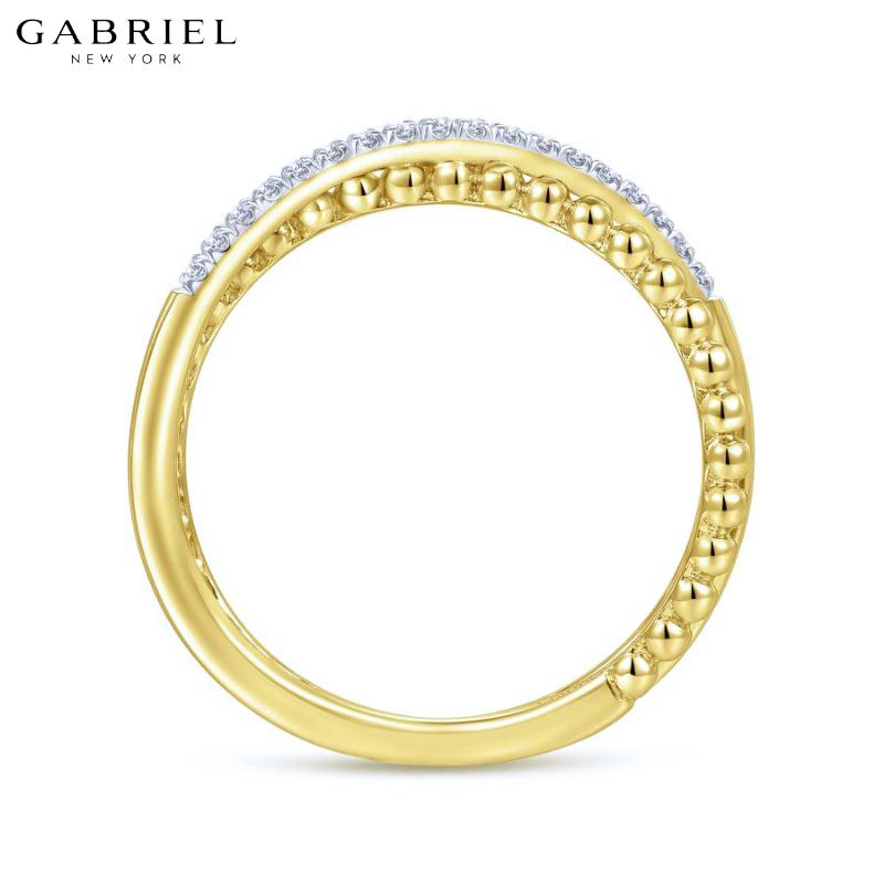 14KY 0.08ctw Natural Diamond Ring