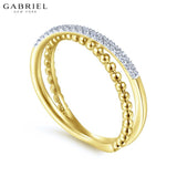 14KY 0.08ctw Natural Diamond Ring