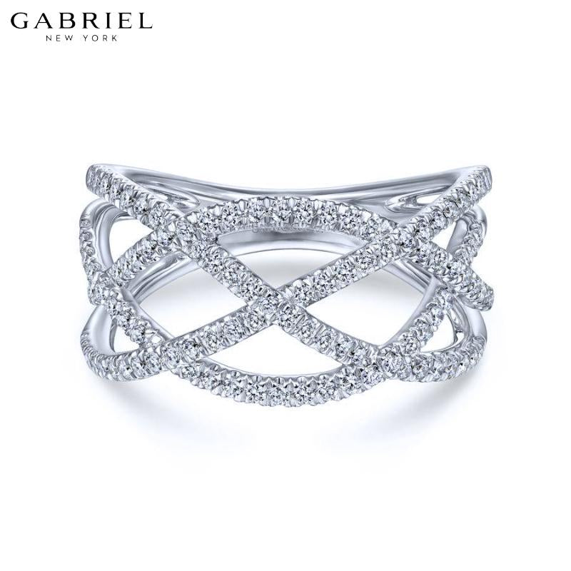 14KW 0.51ctw Natural Diamond Ring