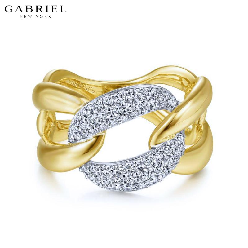 14KYW 0.46ctw Natural Diamond Ring
