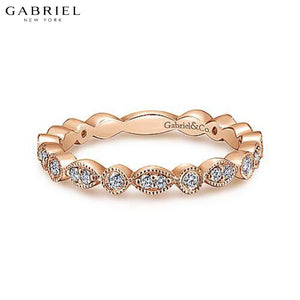 14KR 0.25ctw Natural Diamond Ring 2.4mm