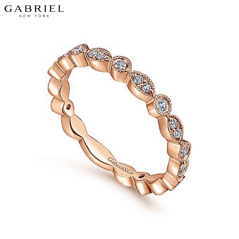 14KR 0.25ctw Natural Diamond Ring 2.4mm