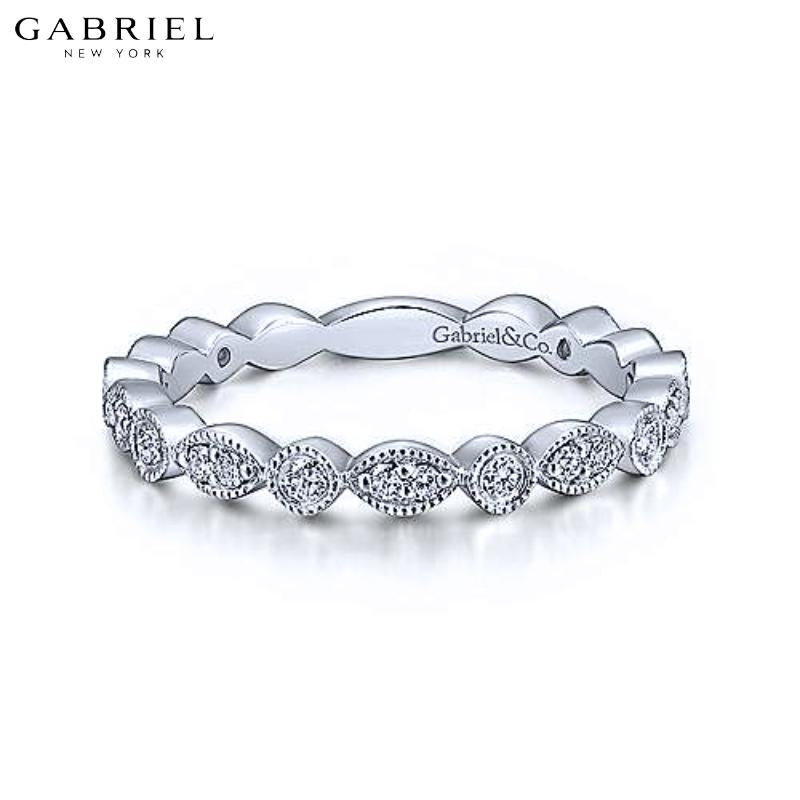 14KW 0.25ctw Natural Diamond Ring 2.4mm