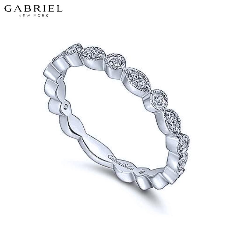 14KW 0.25ctw Natural Diamond Ring 2.4mm