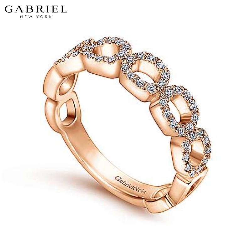 14KR 0.25ctw Natural Diamond Ring 6.5mm