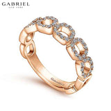 14KR 0.25ctw Natural Diamond Ring 6.5mm