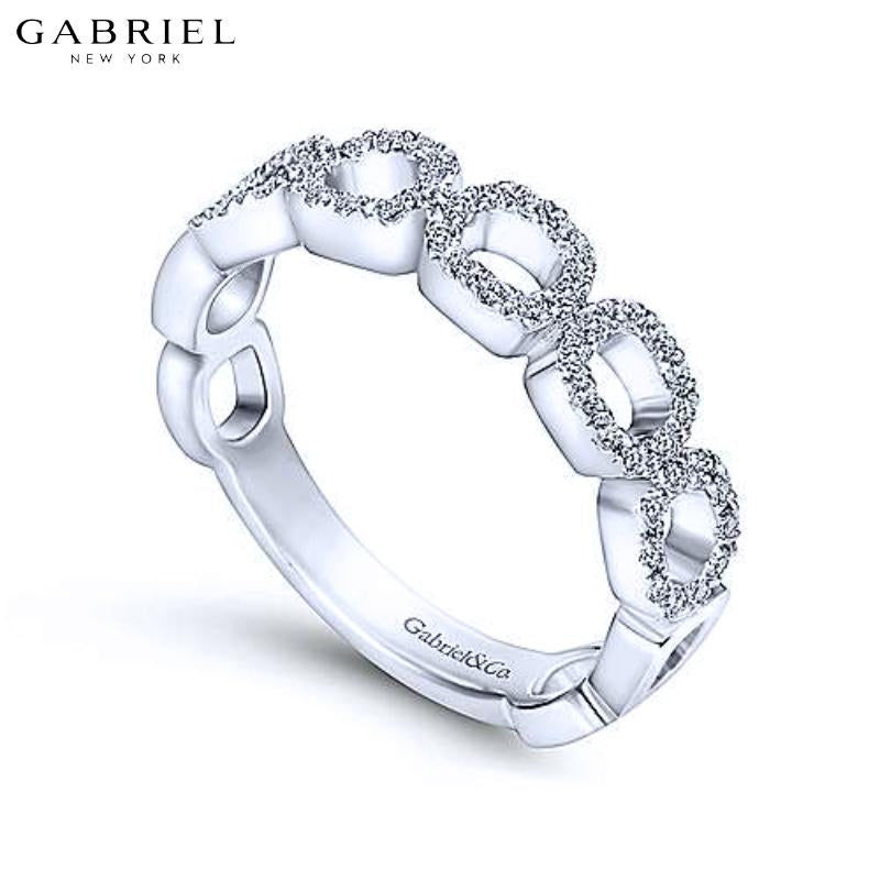 14KW 0.25ctw Natural Diamond Ring 6.5mm