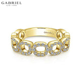 14KY 0.25ctw Natural Diamond Ring 6.5mm
