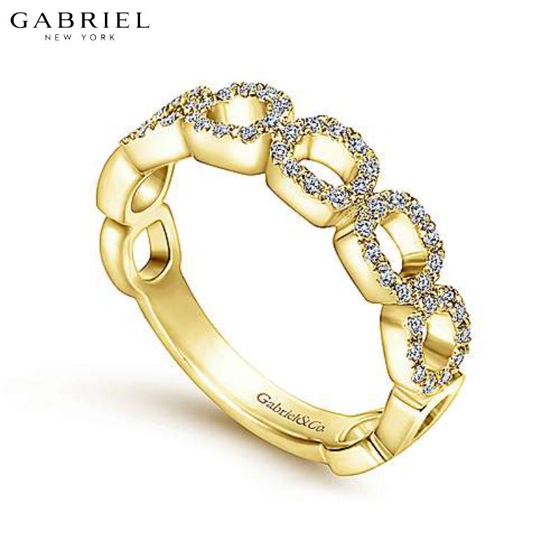 14KY 0.25ctw Natural Diamond Ring 6.5mm