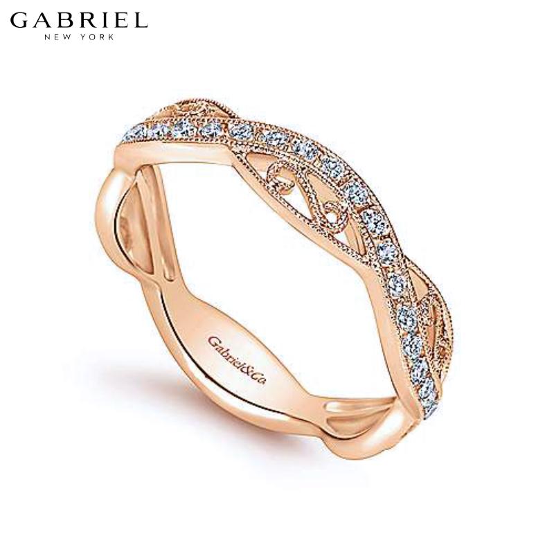 14KR 0.23ctw Natural Diamond Ring 4.2mm